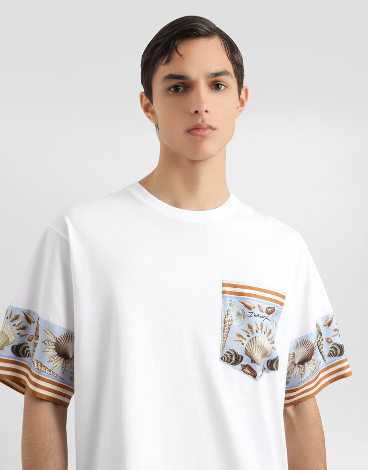 Dolce & Gabbana jersey t-shirt with print White G8SB2TG7PJO