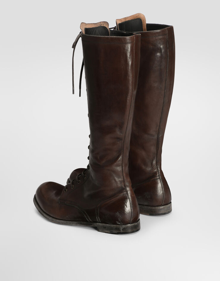 Dolce & Gabbana Bota en piel Marrón A70122AO019