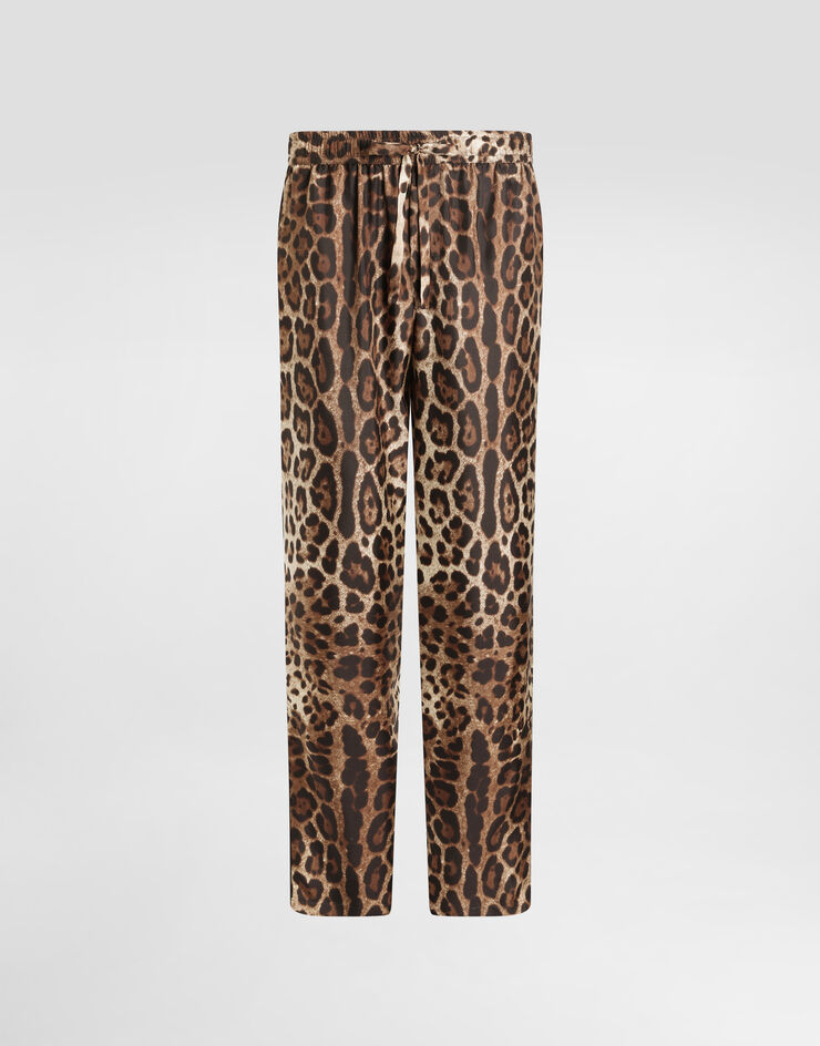 Dolce & Gabbana Pyjamahose aus Seide Drucken GVCRATGI955