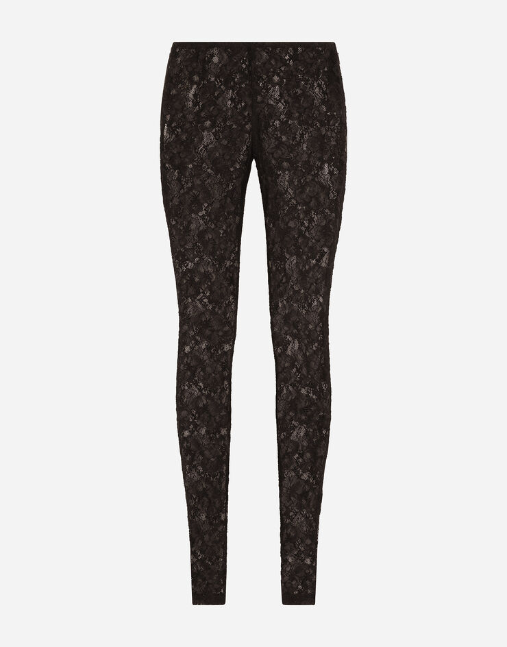 Dolce & Gabbana Leggings aus Spitze Schwarz FTCGATHLM60