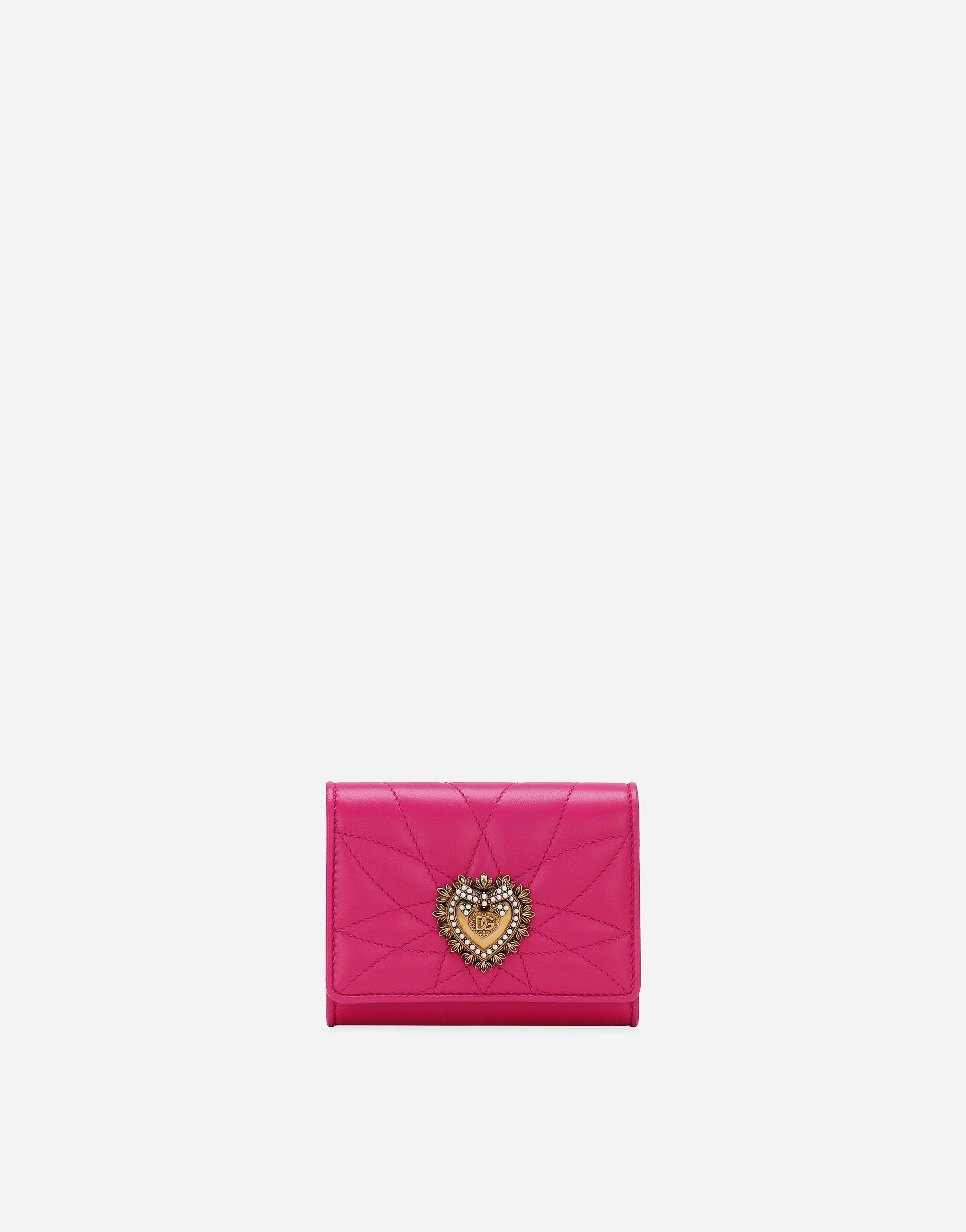 Dolce & Gabbana Devotion French flap wallet Pink BI0473AV967