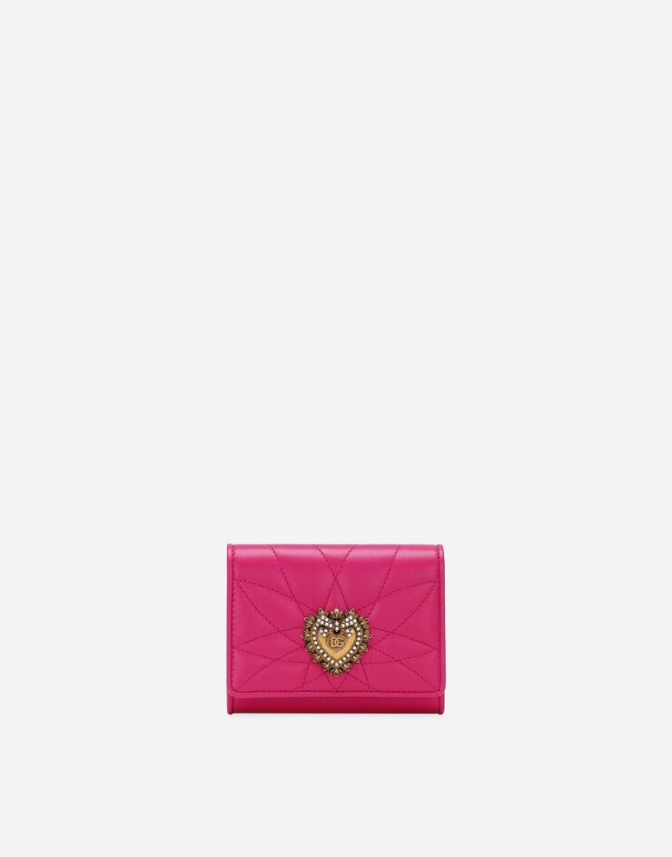 Dolce & Gabbana محفظة ديفوشن بقلاب فرنسي وردي BI1269AV967
