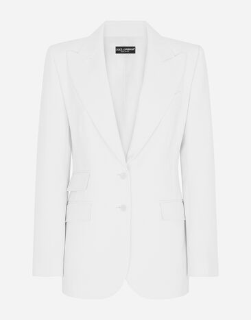 Dolce & Gabbana シングルブレストターリントンジャケット ウールクロス ブラック BB6003A1001