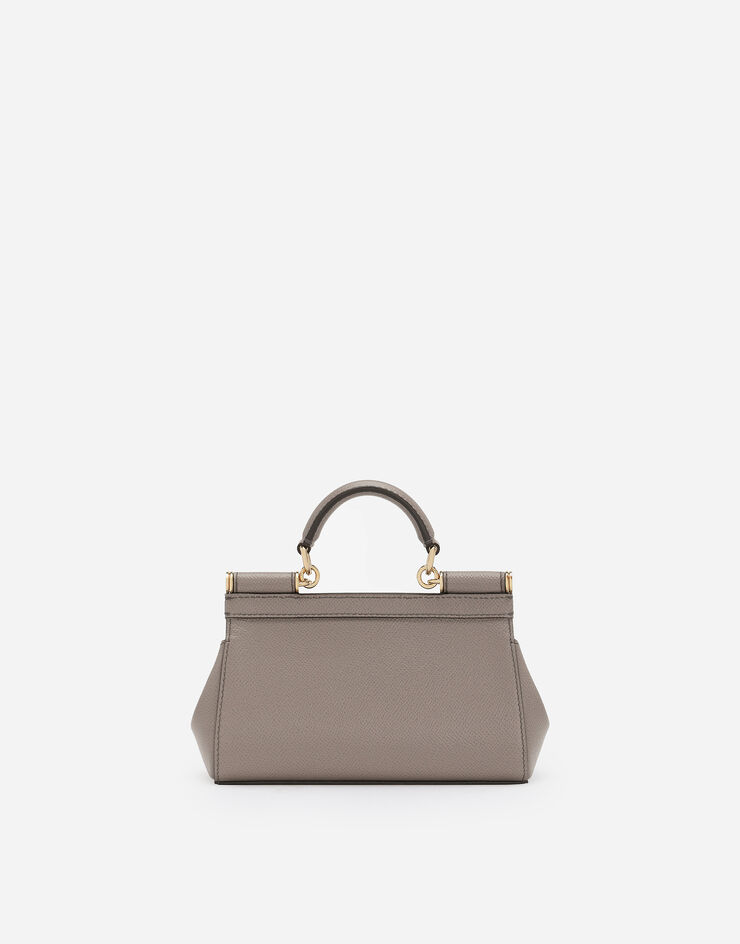 Dolce & Gabbana Mini Sicily handbag in dauphine calfskin Beige BB7116B1001