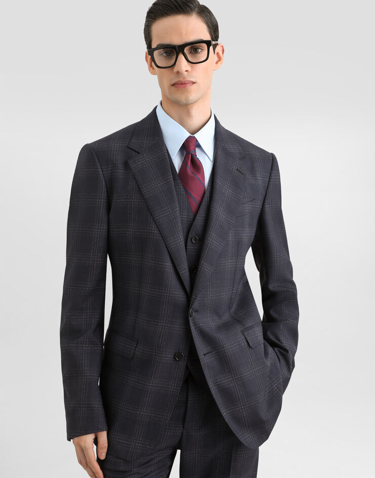 Dolce & Gabbana Single-breasted martini light checked wool suit Dolce & Gabbana Single-breasted martini light checked wool suit Multicolor GK05UTFQ2NO