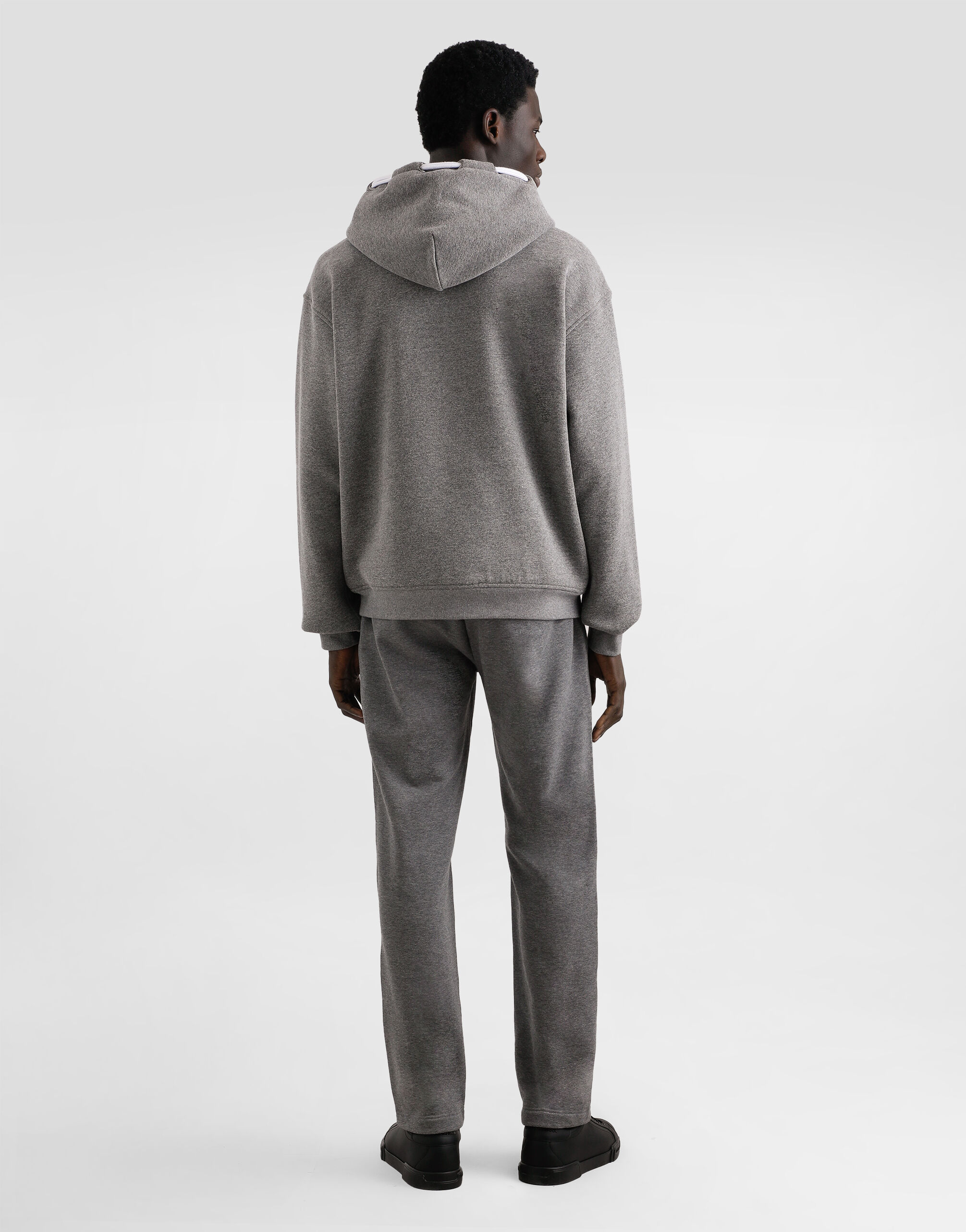 Jersey joggers with patch in Grey for Men | Dolce&Gabbana® US