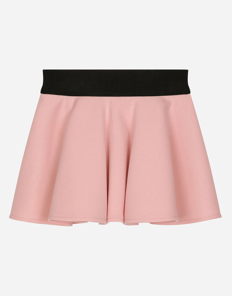 Dolce & Gabbana Circle miniskirt with logo tag Rosa L54I67G7M7I