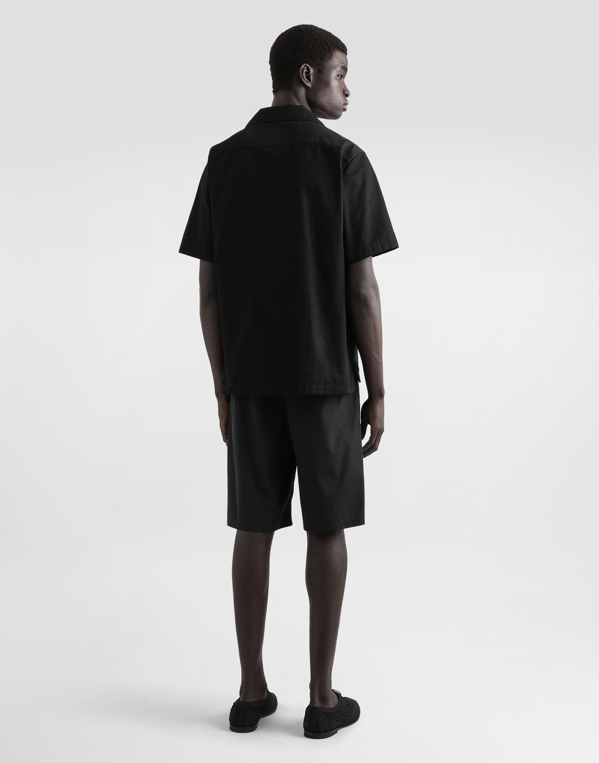 Hawaiian shirt with DG logo embroidery in Black for Men