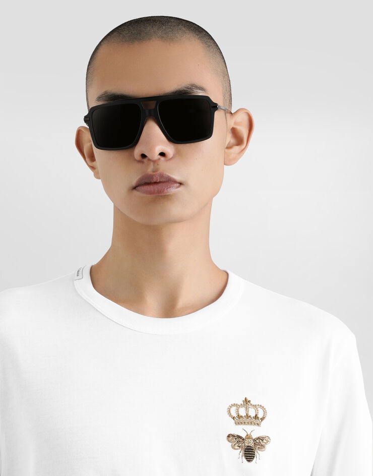 Dolce & Gabbana Camiseta de algodón con bordado Blanc G8PV1ZG7WUQ