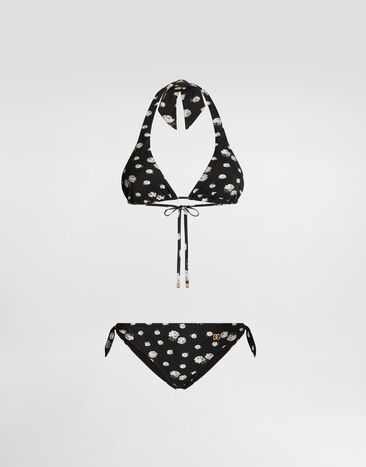 Dolce & Gabbana Small rose-print bikini Multicolor O8A54JHSGBB