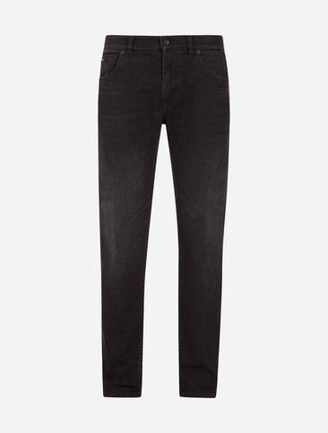 Dolce & Gabbana Washed black slim-fit stretch jeans Multicolor GY07LDG8HG2