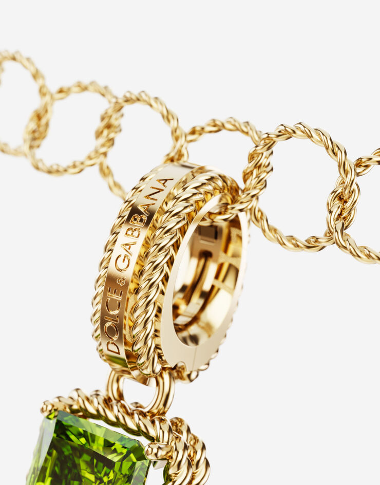 Dolce & Gabbana Charm I Rainbow alphabet in oro giallo 18kt con gemme multicolore Oro WANR1GWMIXI