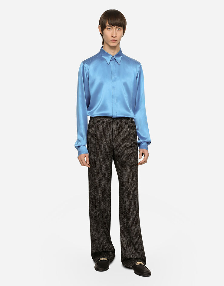 Dolce&Gabbana Stretch alpaca and wool straight-leg pants Multicolor GYZLHTFMMHU
