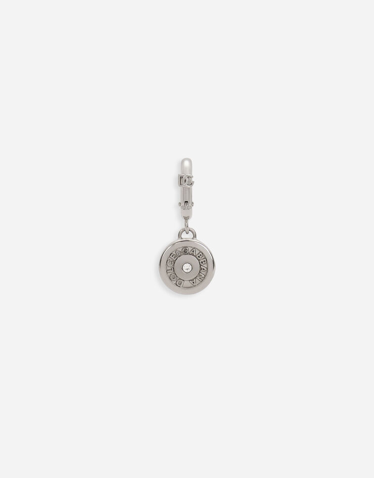 Dolce & Gabbana Colgante con mosquetón de strass Plateado WVQ5L3W1111