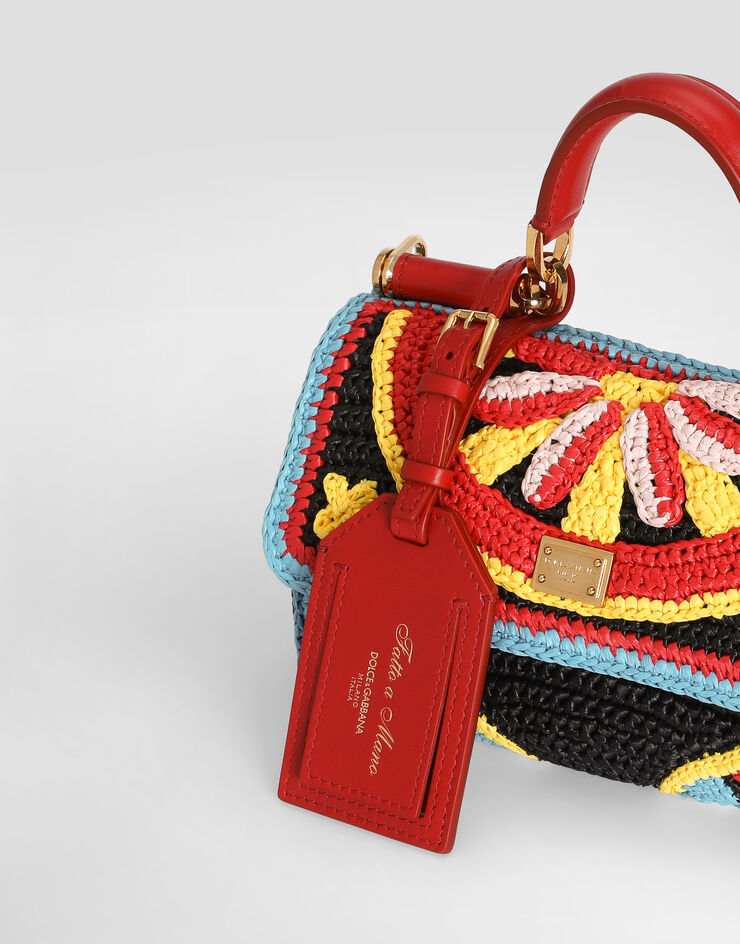 Dolce & Gabbana Mini My Sicily handbag in raffia Multicolor BB7864B0425