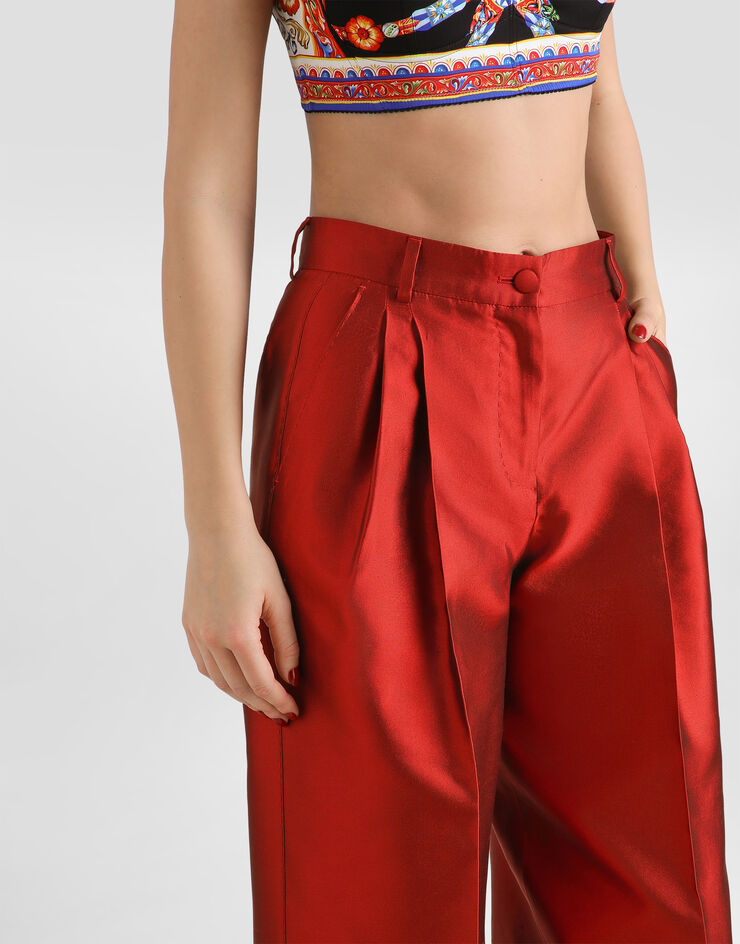Dolce & Gabbana Mikado trousers Red FTDLHTFU116