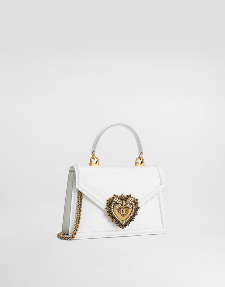 Dolce & Gabbana حقيبة ديفوشن من جلد العجل الناعم أبيض BB6711AV893