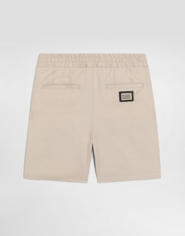 Dolce & Gabbana Cotton gabardine bermuda shorts Green L44Q29FUFNV
