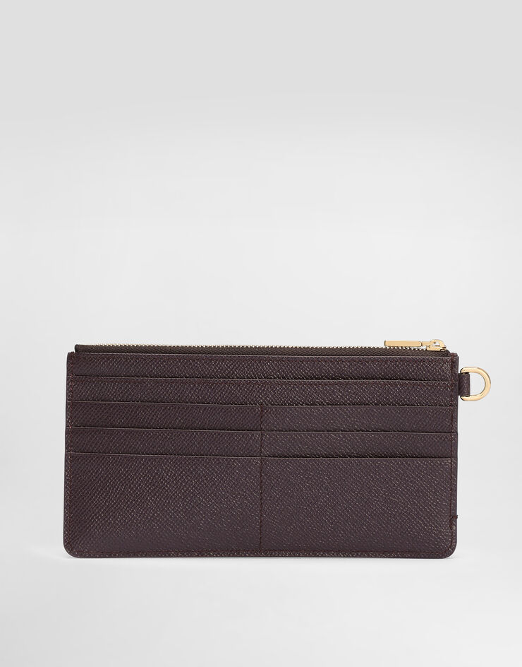 Dolce & Gabbana Dauphine calfskin card holder Purple BI3335A1001