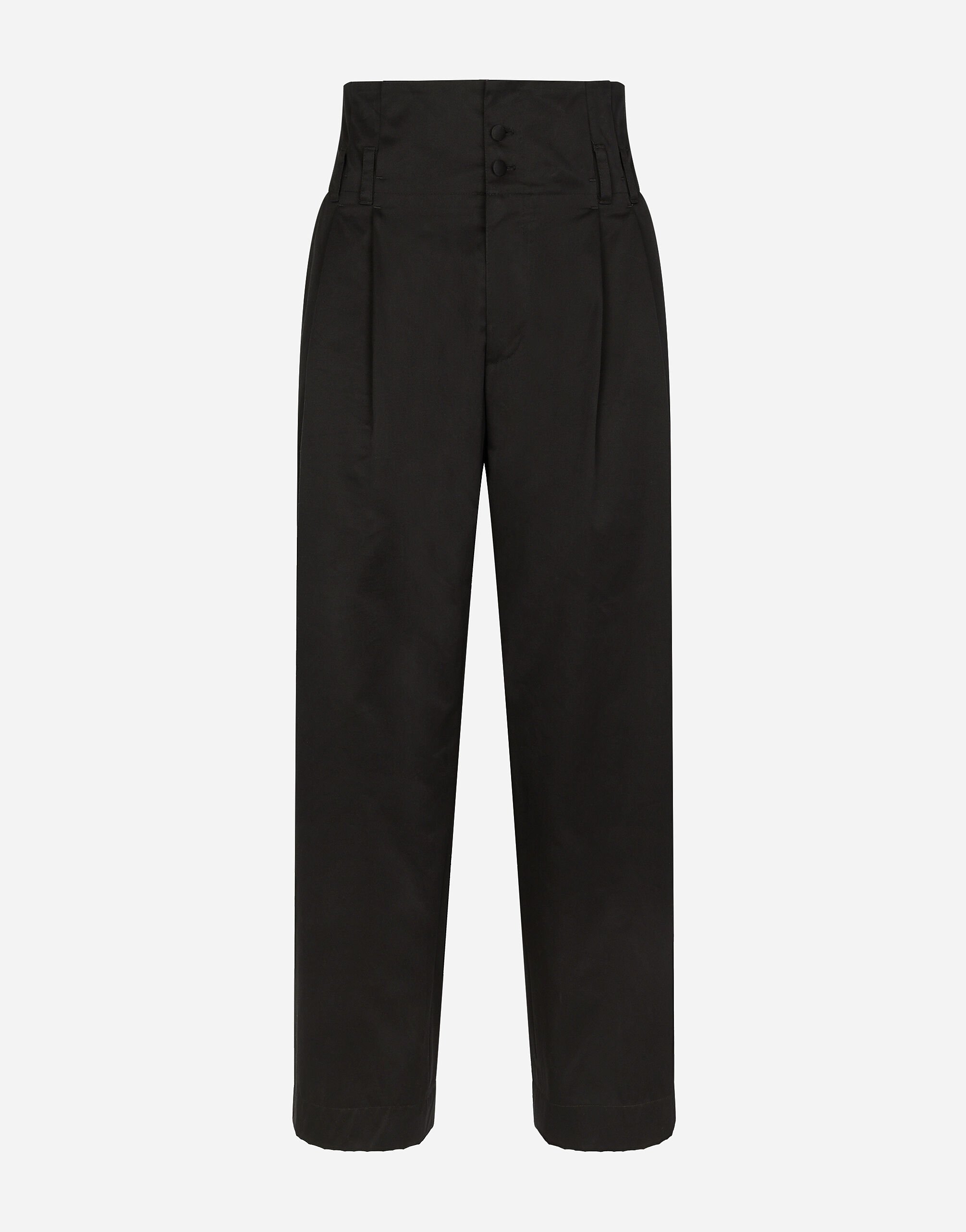 Dolce & Gabbana Tailored cotton pants Black GP03JTGH253