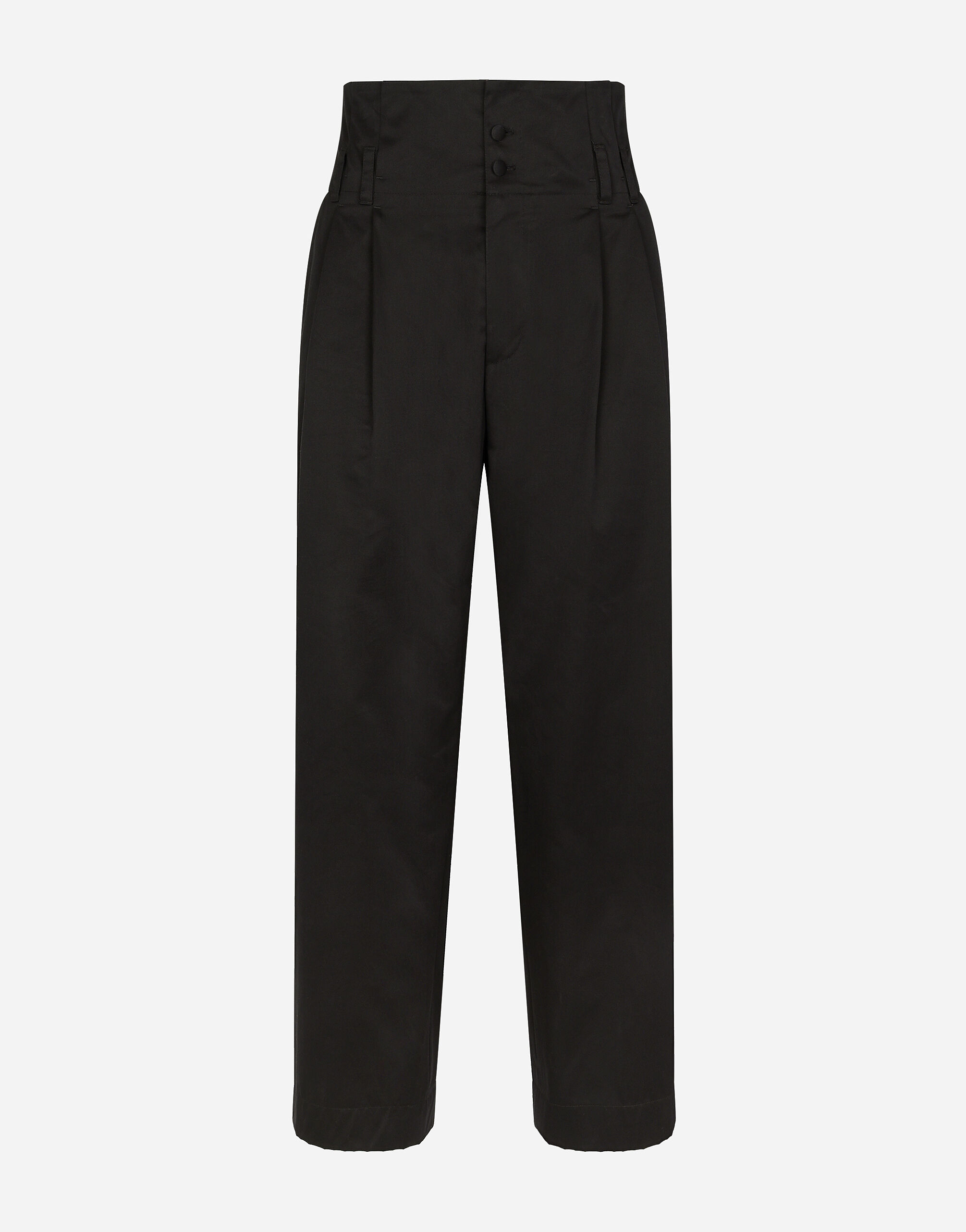 Pantalon sastre de algodon en Negro de Hombre Dolce Gabbana