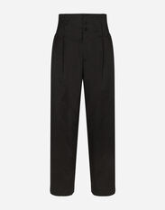 Dolce & Gabbana Tailored cotton pants Black G8PN9TG7K1V