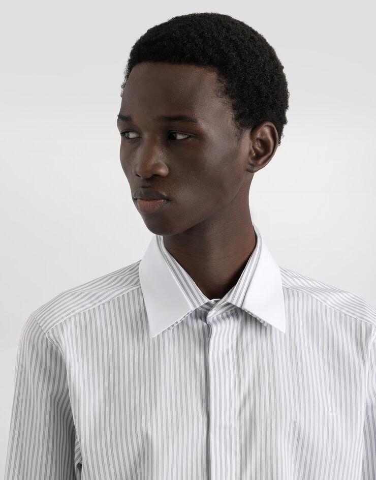 Dolce & Gabbana Striped poplin martini shirt Multicolor G5NQ0ZFR503