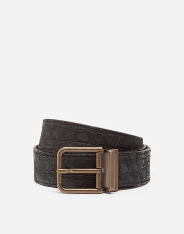 Dolce & Gabbana Crocodile skin belt Black BC4924A9Q22