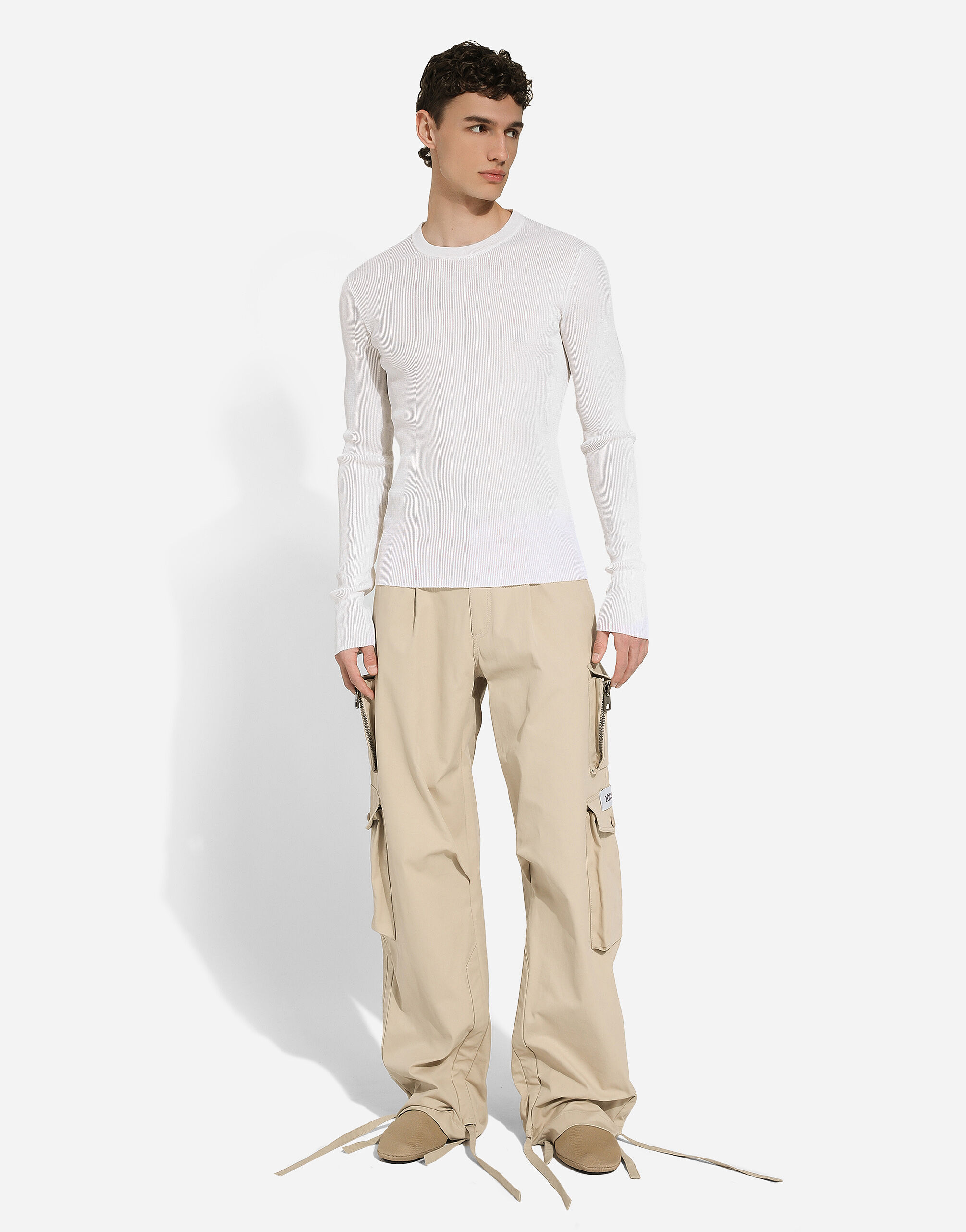 Silk round neck sweater