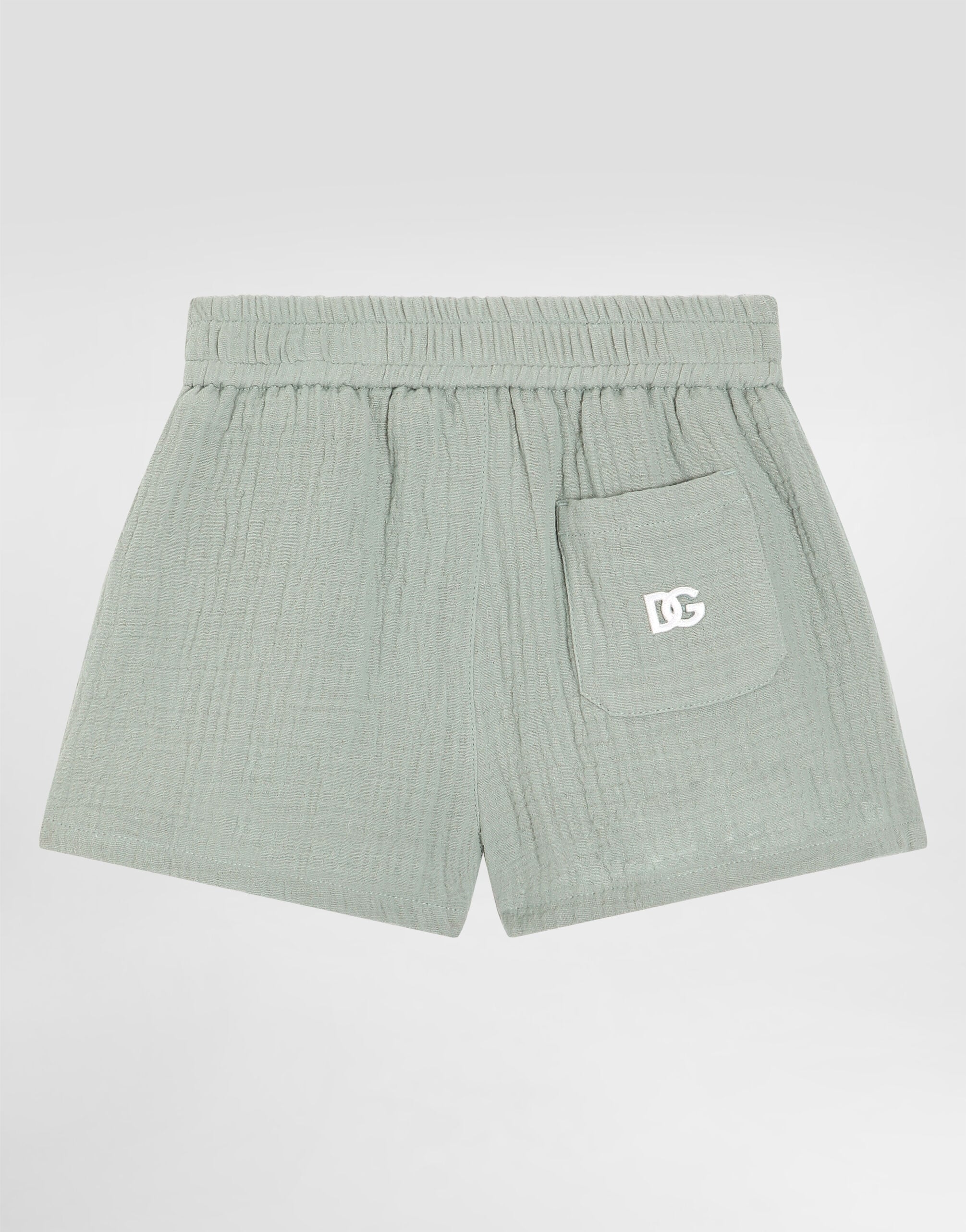 グリーンのボーイズ Cotton gauze bermuda shorts | Dolce&Gabbana®