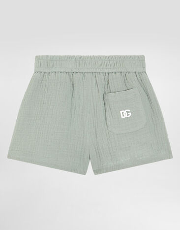 Dolce & Gabbana Cotton gauze bermuda shorts Green L14Q07FU5YU