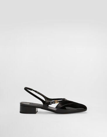 Dolce & Gabbana Patent leather slingback Black CG0955A1471