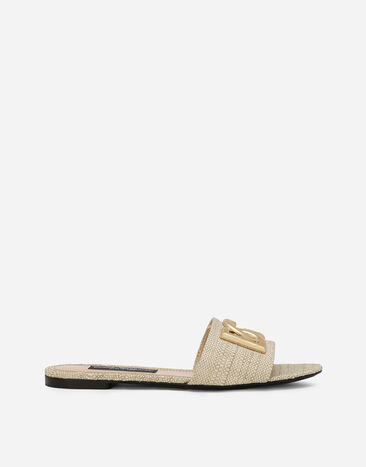 Dolce & Gabbana Raffia sliders Beige CQ0592AR344