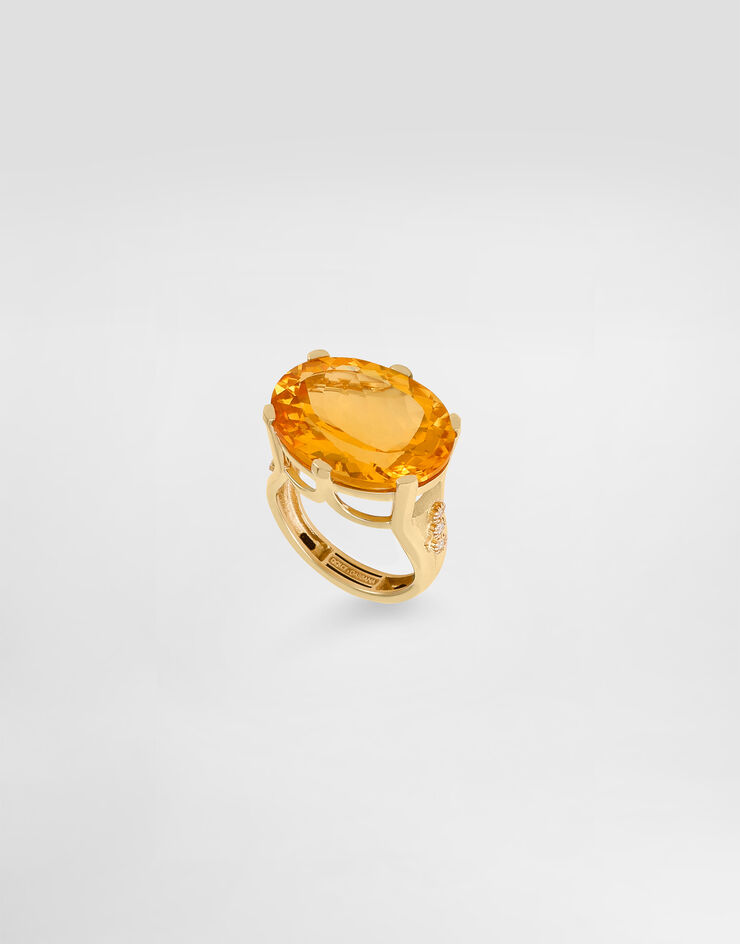 Dolce & Gabbana Anna ring in 18-carat yellow gold with citrine and diamonds Dolce & Gabbana Anna ring in 18-carat yellow gold with citrine and diamonds Yellow Gold WRSB1GWCTR1