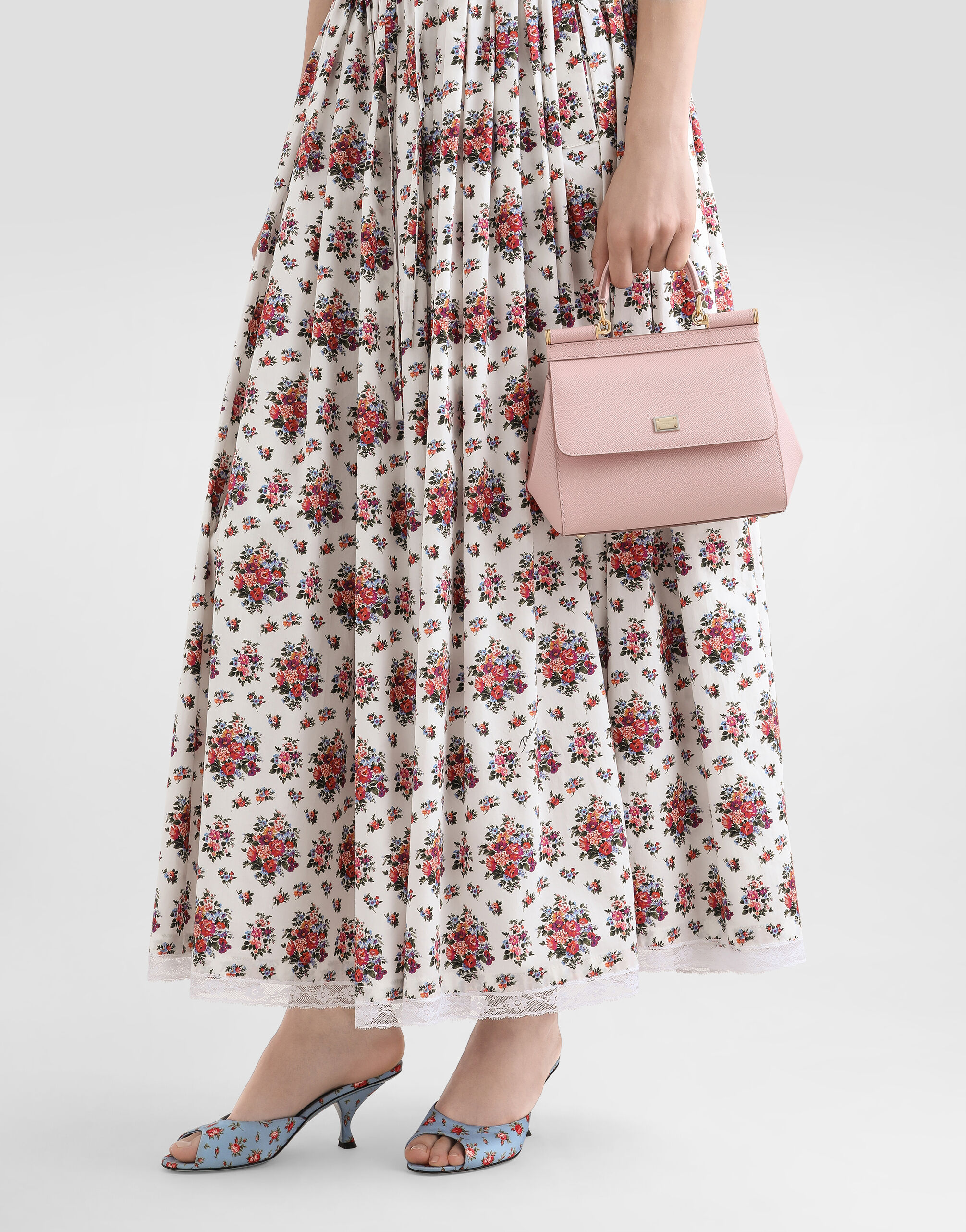 Small Sicily handbag in dauphine calfskin in Pink for Women