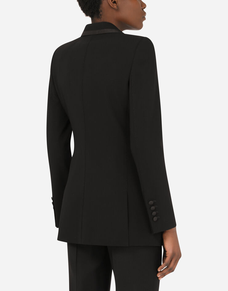 Dolce & Gabbana Wool jacket with piping 黑 F29EFTFUCC6