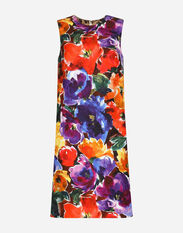 Dolce & Gabbana Robe midi en brocart à imprimé fleurs abstraites Imprimé F6GAZTHS5Q0