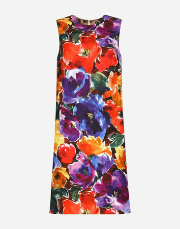 Dolce & Gabbana Vestido midi de brocado con estampado de flores abstractas Estampado F6GAZTHS5Q0