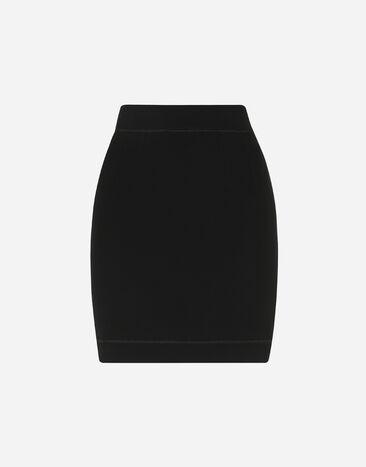 Dolce & Gabbana Jersey miniskirt Black F4CB9TFUGKF