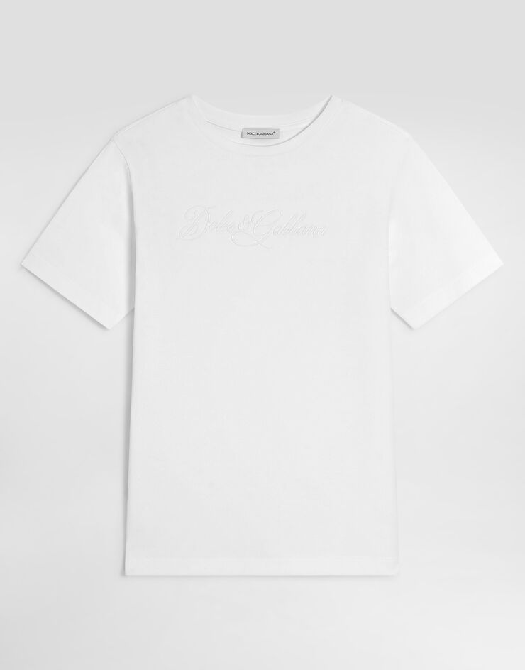 Dolce & Gabbana Jersey t-shirt with logo White L4JTHUG7QK5