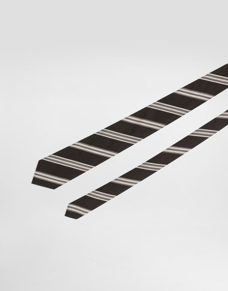 Dolce & Gabbana Striped jacquard tie Multicolor GT147EG0JRY
