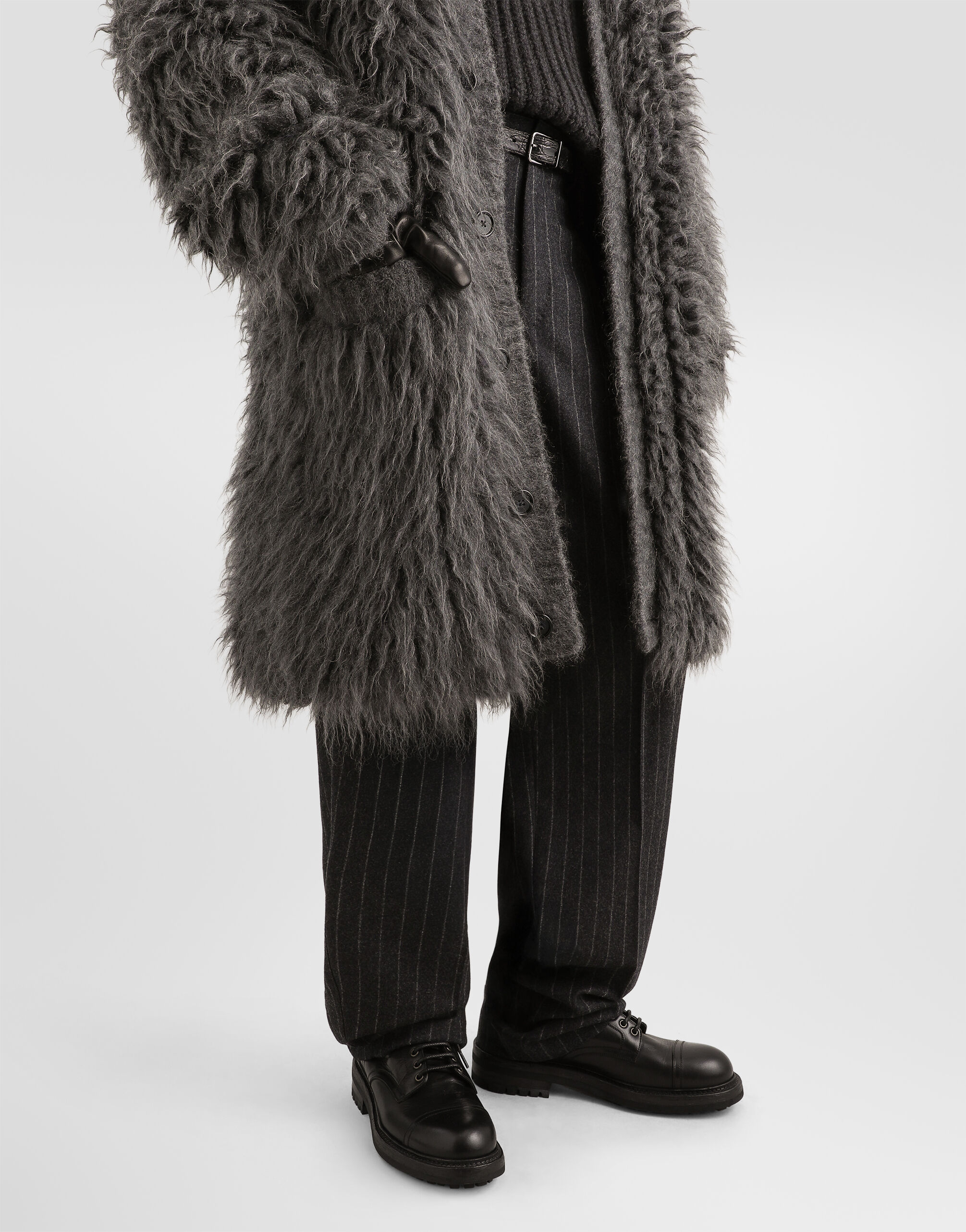 Fur-effect mohair cardigan - thumbnail 4