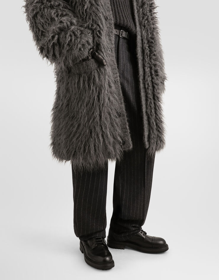 Dolce & Gabbana Fur-effect mohair cardigan Grey GXVBWTJGMMS