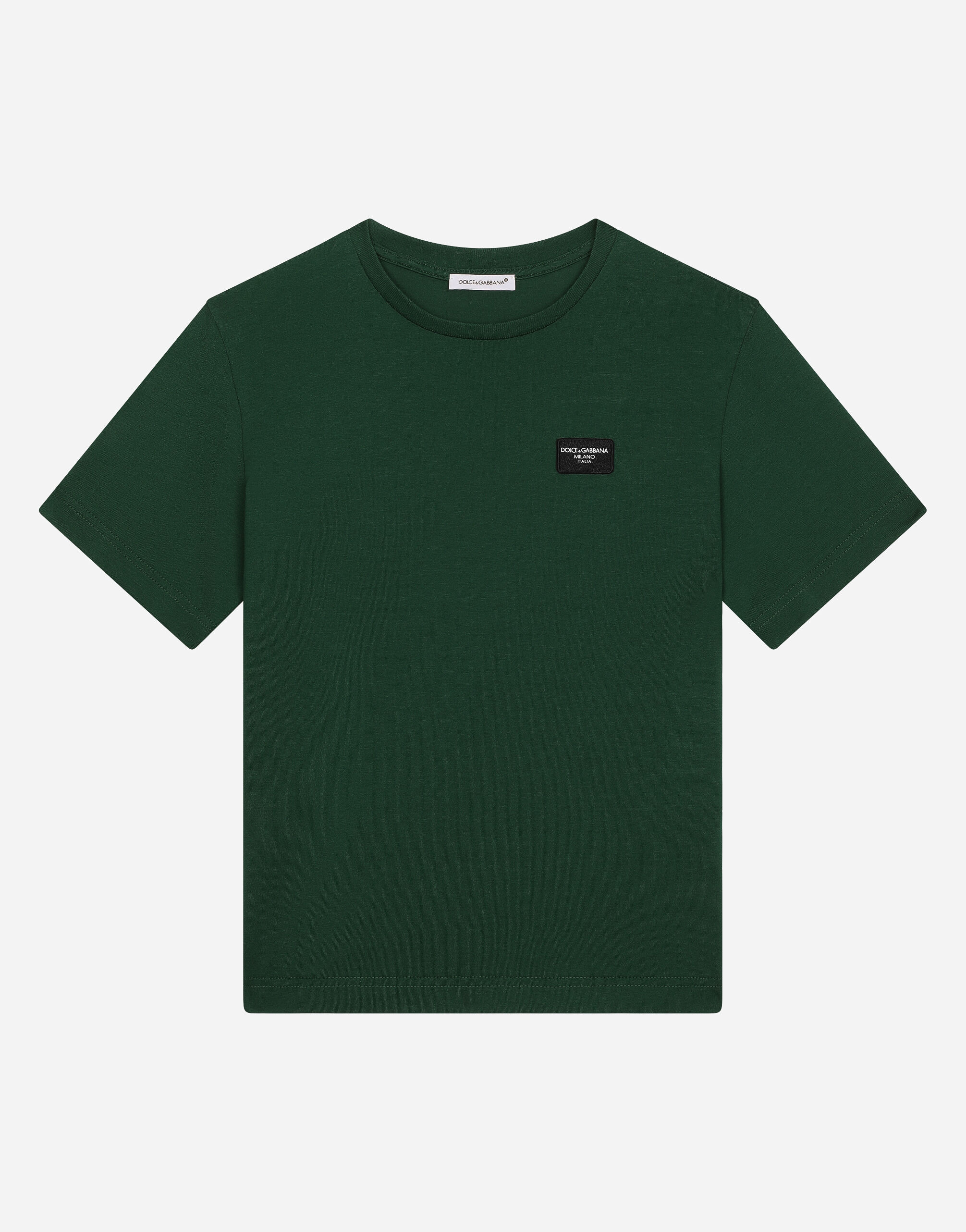 Dolce & Gabbana Camiseta de punto con placa con logotipo Imprima EM0103AD280
