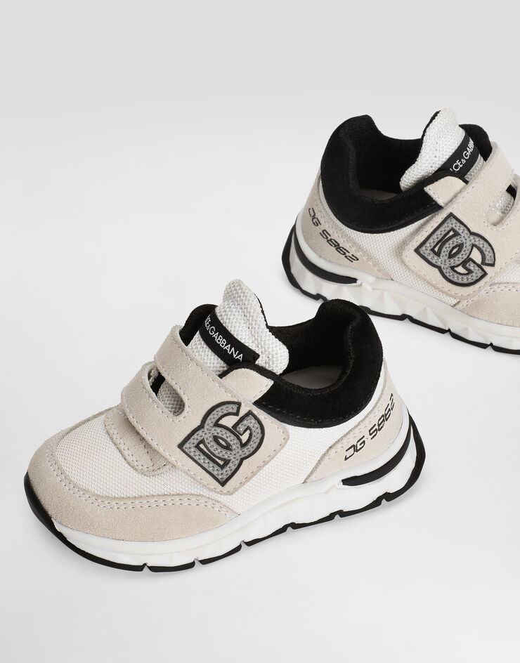 Dolce & Gabbana Sneakers en matières mélangées Blanc DN0199AA954