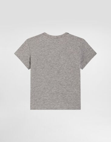 Dolce & Gabbana Jersey t-shirt with embroidery Grey L1JTEYG7PVA