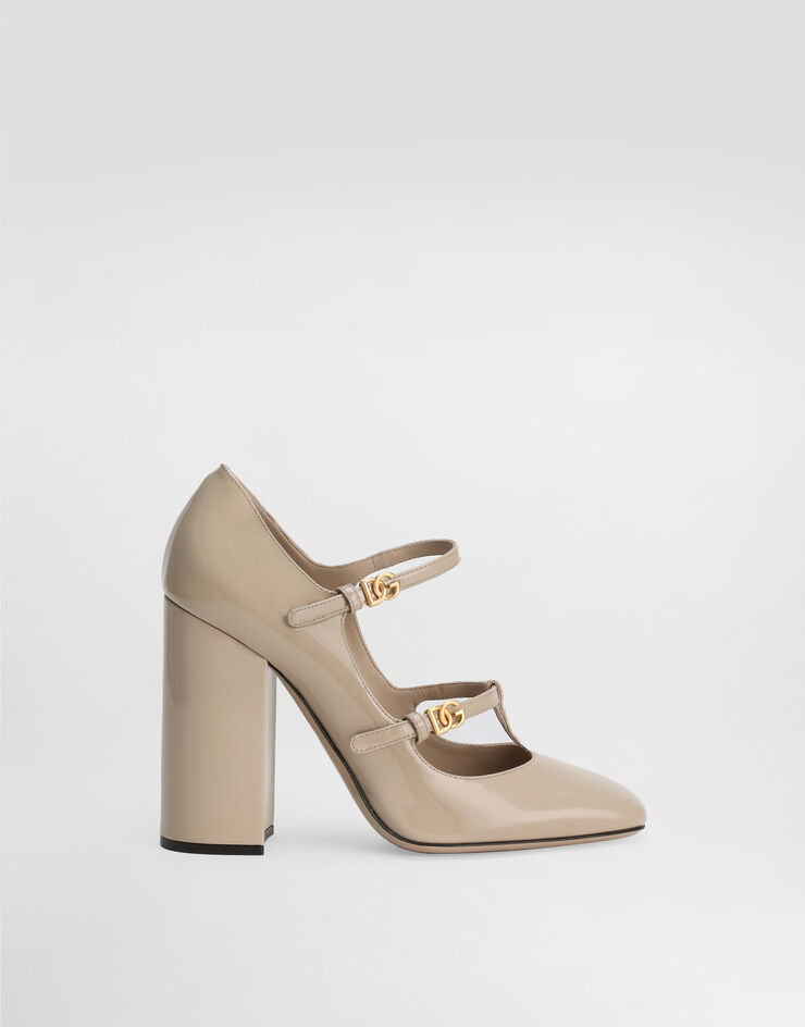 Dolce & Gabbana Pumps aus Lackleder Beige CD1960A1471