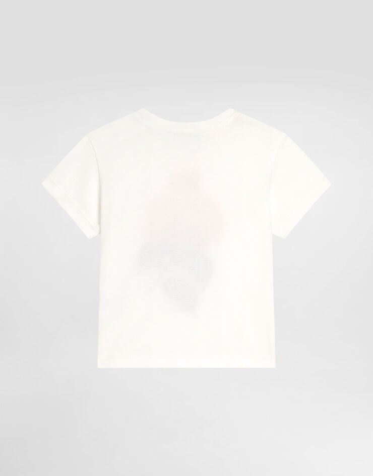Dolce & Gabbana Jersey t-shirt with hydrangeas print White L2JTITG7P1G