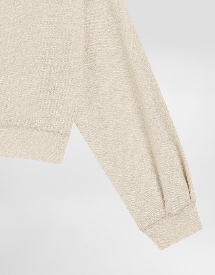 Dolce & Gabbana Sudadera de cuello redondo con logotipo DG Dorado L5JWBOG7O0U