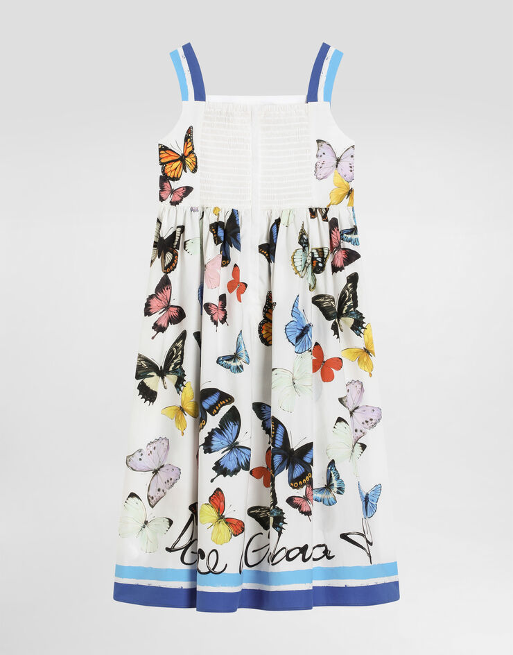 Dolce & Gabbana Poplin dress with butterfly print Print L54DE4FI5KS
